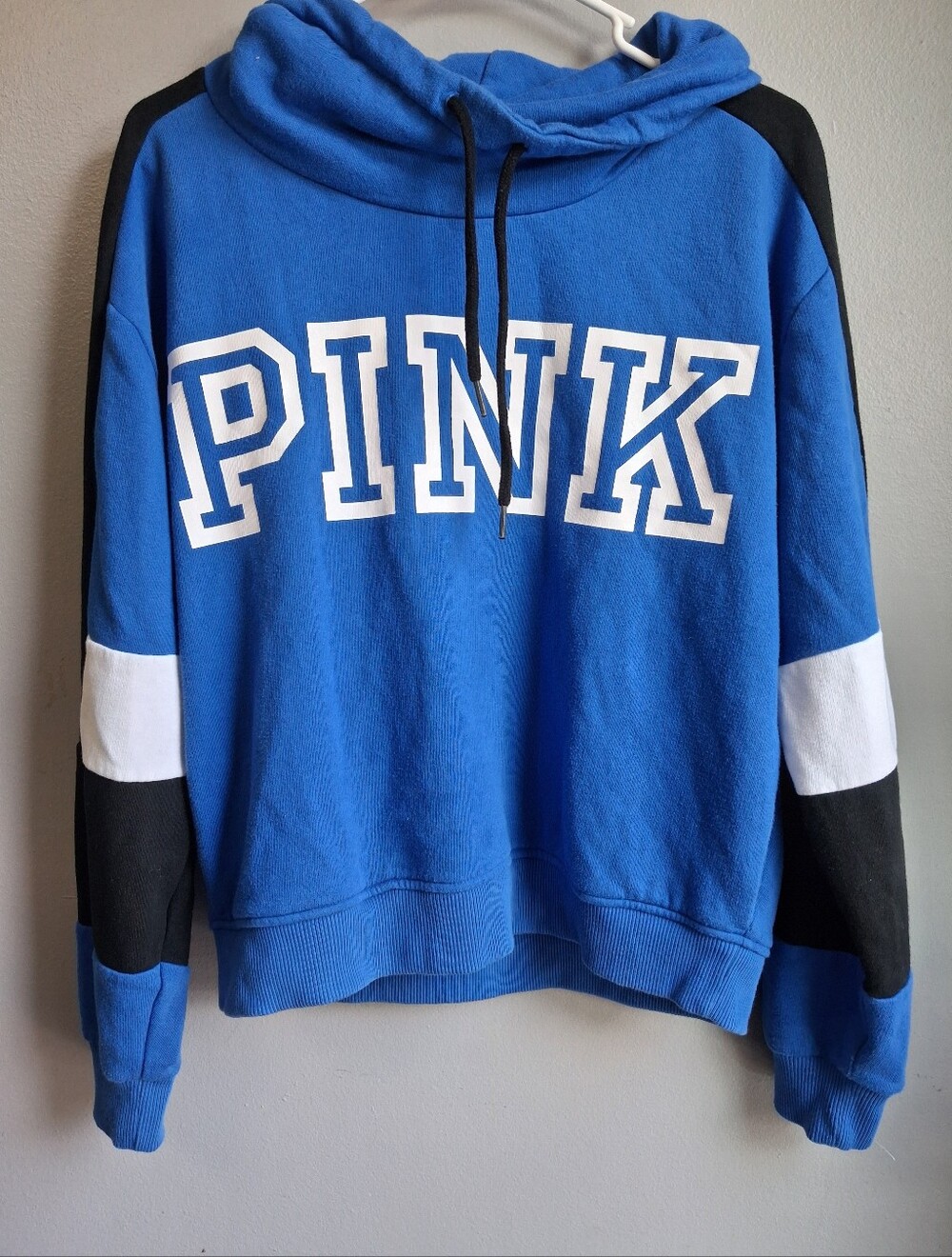 PINK VS Royal Blue Drawstring Sweatshirt